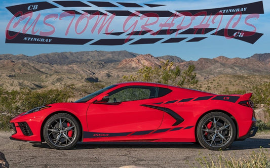Custom Decal Vinyl Graphics Compatible With Chevrolet Corvette C8 Stingray