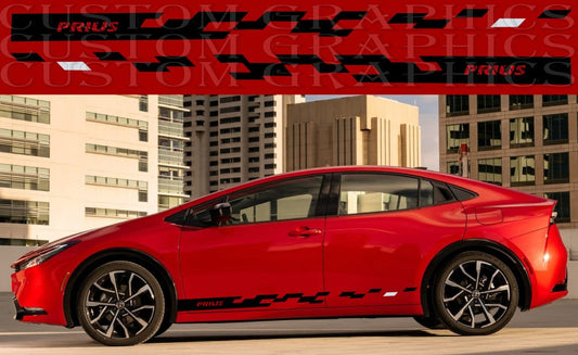 Vinyl Sticker Stripes Compatible With Toyota Prius Figure Design
