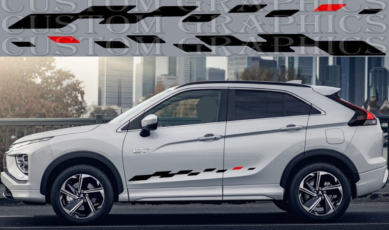 Vinyl Sticker Compatible with Mitsubishi Eclipse Cross Figure Design