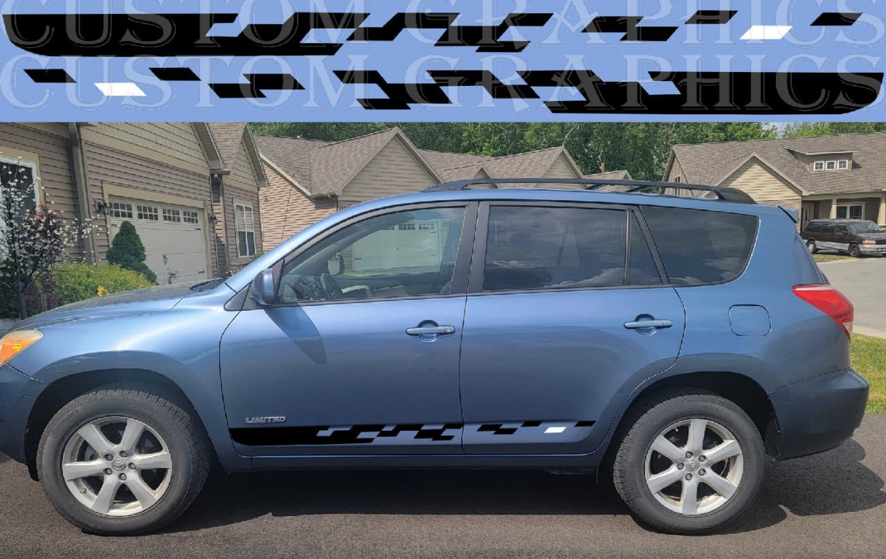 Figure Design Decals Stickers Racing Stripes Toyota Rav4