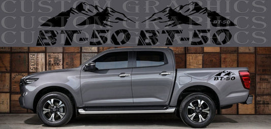 Stickers Compatible with Mazda BT-50 Vinyl Mountain Rear Design