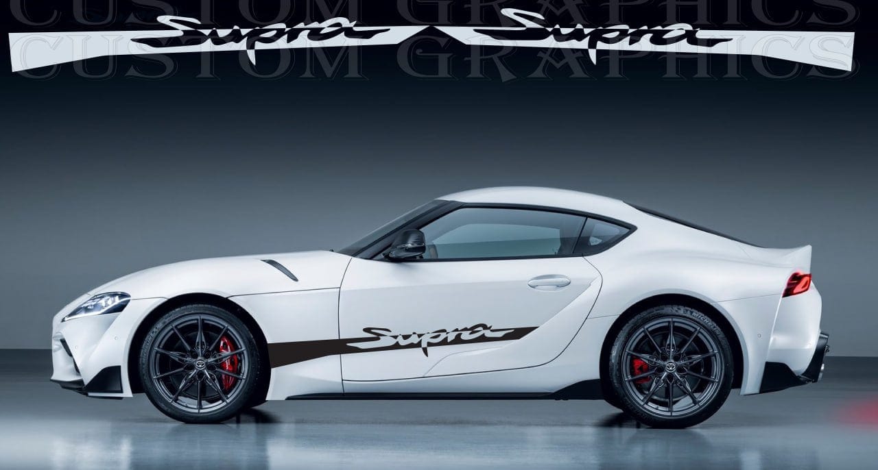 Premium Vinyl Sticker Compatible With Toyota Supra Best New Design