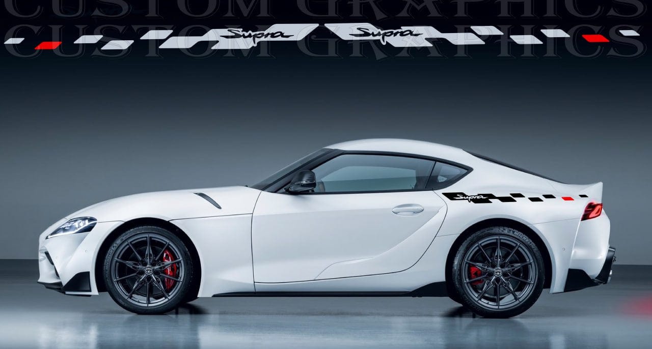 Premium Vinyl Sticker Compatible With Toyota Supra New Figure Design
