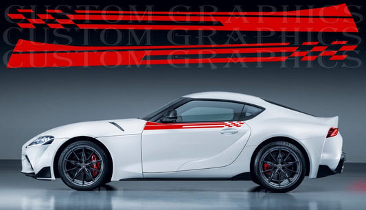 Premium Vinyl Sticker Compatible With Toyota Supra Up Style Design