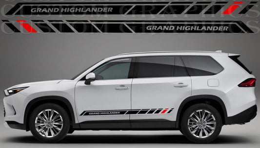 Premium Vinyl Sticker Compatible with Toyota Highlander new best Design Custom car stickers, 
Car styling decals, 
Graphic car stickers,  
Decorative car decals