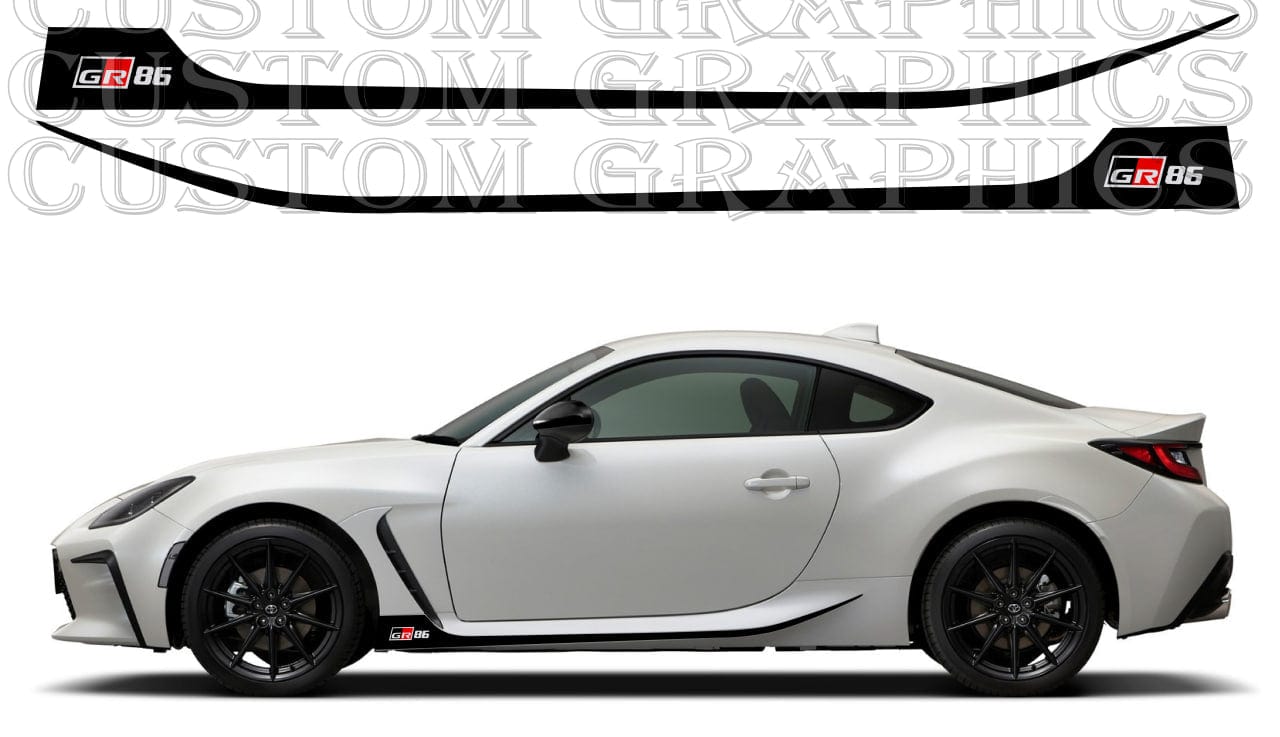 Premium Hood Vinyl Sticker Compatible With Toyota GR 86 Style Classic Design Decorative car decals Car window stickers Exclusive car decals
