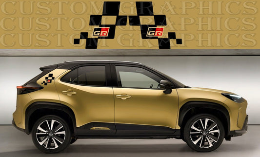 Premium Vinyl Sticker Compatible With Toyota Yaris Unique Rear Design