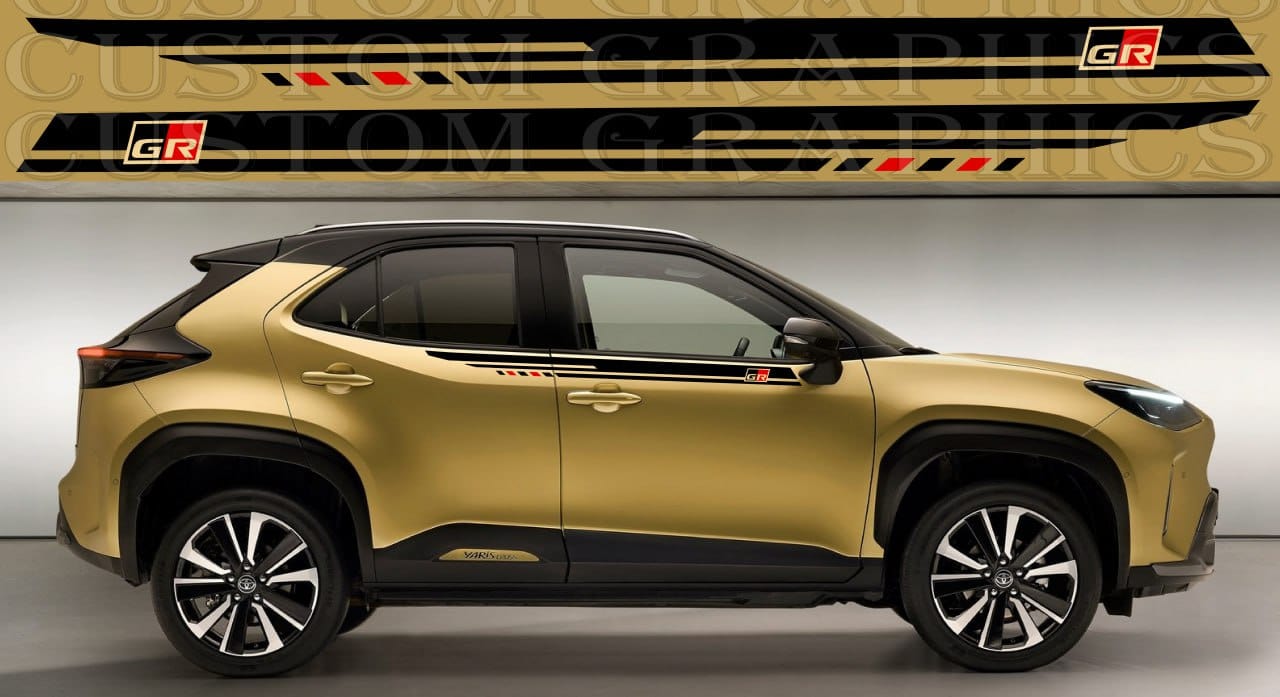 Premium Vinyl Sticker Compatible With Toyota Yaris Unique New Best Design