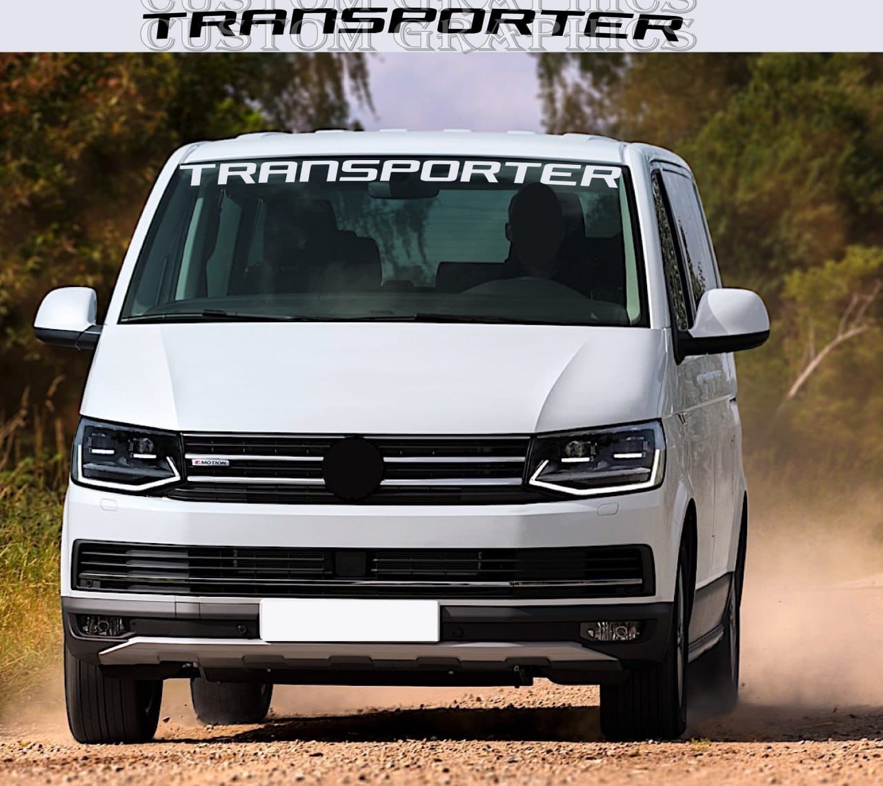 Autocollant en vinyle de qualité supérieure pour capot et fenêtre compatible avec Vw Transporter