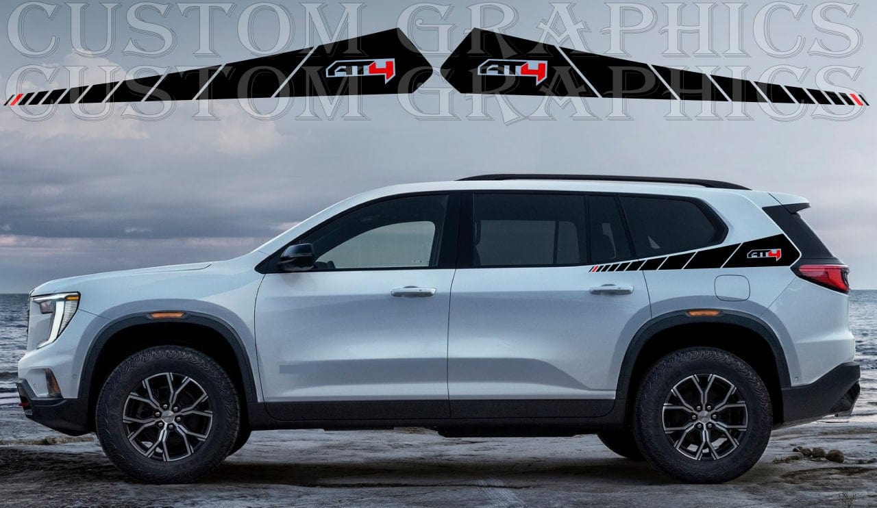 Autocollant Premium compatible avec le nouveau design arrière du GMC Acadia Denali