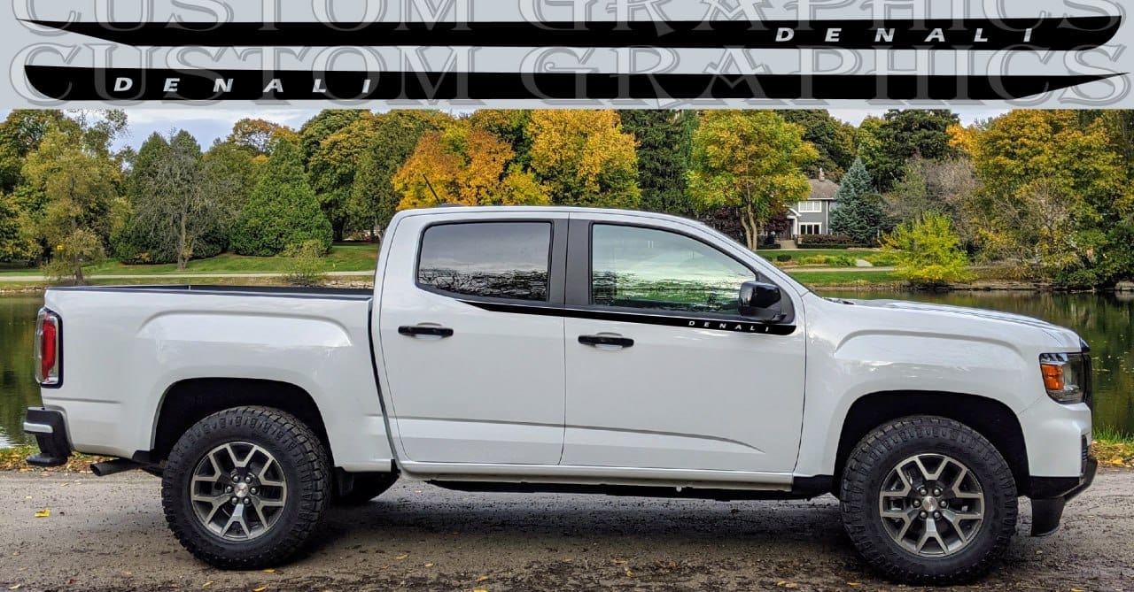Premium Vinyl Sticker Compatible With GMC Canyon Classic Denali Design