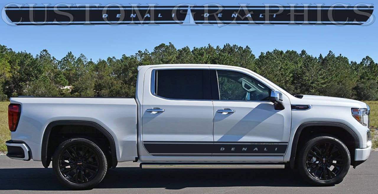 Premium Vinyl Sticker Compatible With GMC Sierra New Line Design