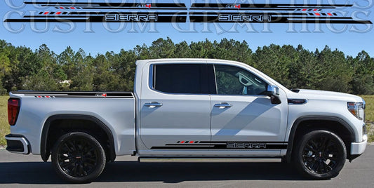 Premium Vinyl Sticker Compatible With GMC Sierra Mountain Rocket Style Design