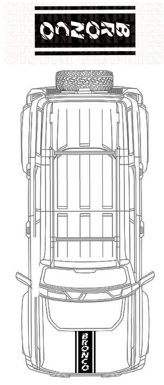 Hood Premium Vinyl Compatible With Ford Bronco 5 doors 2020-2024 Style Design