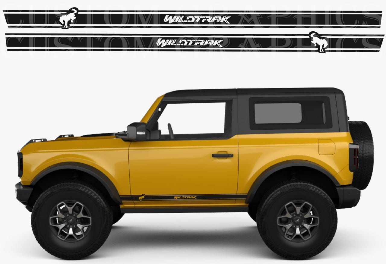 Premium Stickers Decals Vinyl Graphics Compatible With Ford Bronco Wildtrack Design 