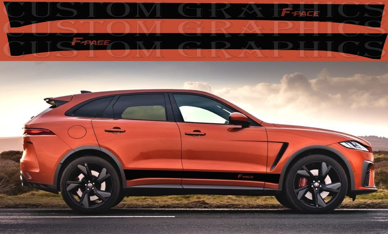 Premium Sticker Compatible With Jaguar F Pace SVR Classic Design