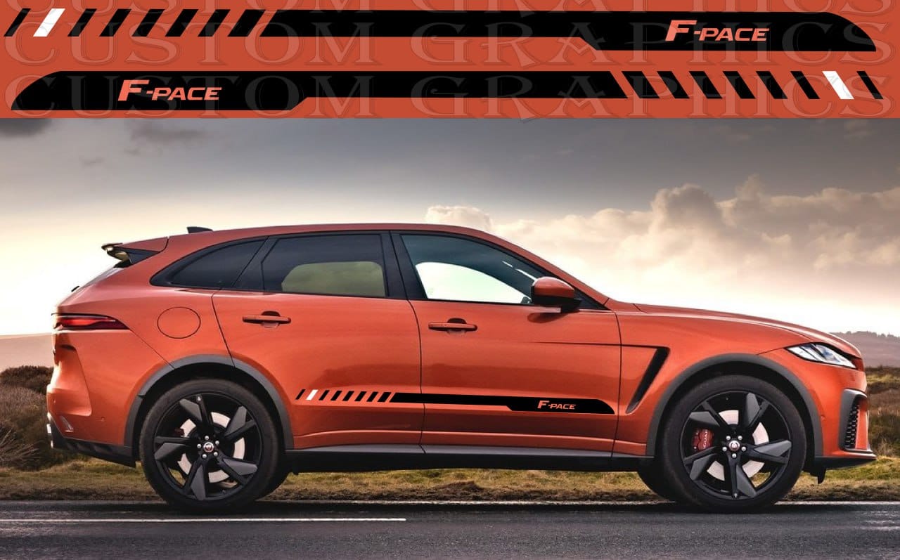 Autocollant Premium Compatible Avec Jaguar F Pace SVR Nouveau Design De Ligne Unique
