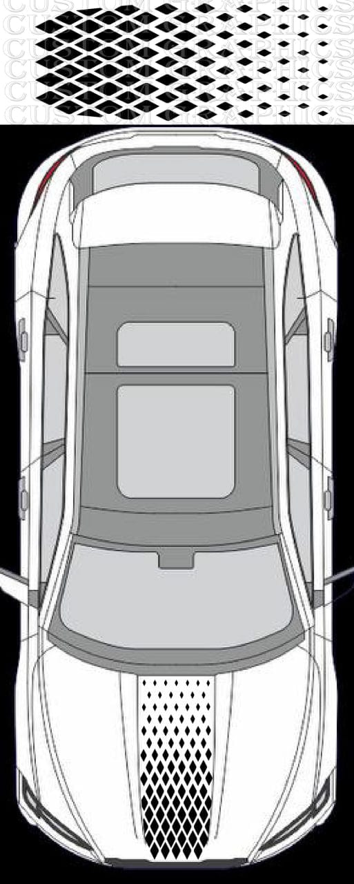 Premium Sticker Compatible With Jaguar F Pace SVR Figure Hood Design