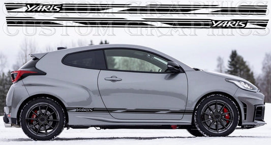 Premium quality sticker with a unique design, compatible with Yaris 2 doors. Perfect for enhancing the appearance of your vehicle with a new, stylish decal.