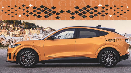 Autocollant en vinyle de qualité supérieure compatible avec Ford Mustang Mach E Style Tuning BBF