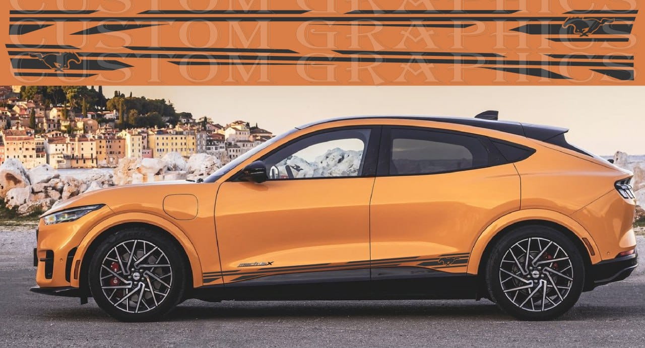 Premium Vinyl Sticker Compatible with Ford Mustang Mach E Style Tuning BBF Rear Style Design New Stickers