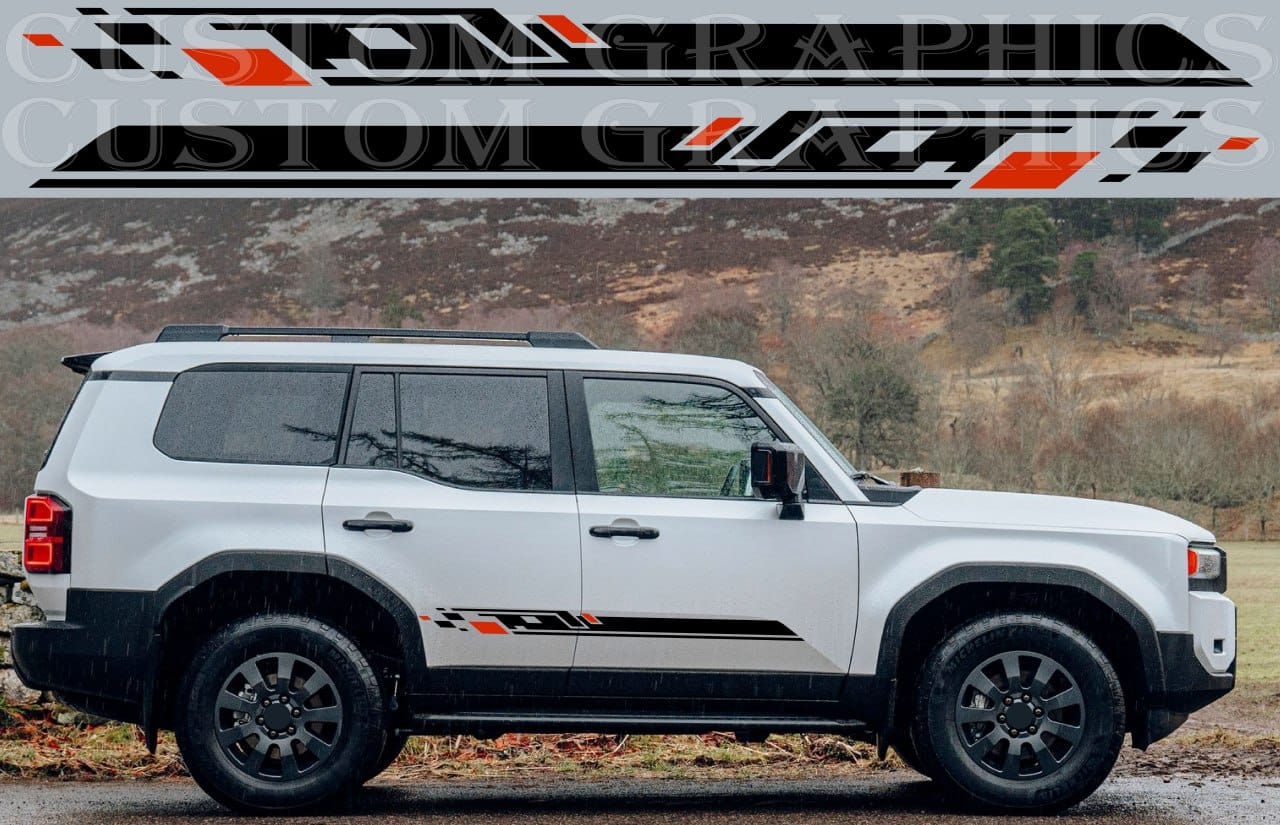 Premium Vinyl Sticker Compatible With Toyota Land Cruiser Unique Decals