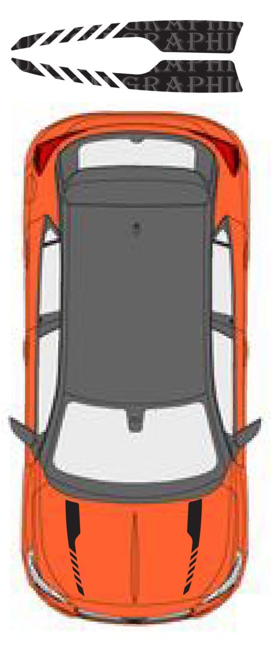 Premium Hood Vinyl Stickers Compatible with Opel Corsa Style Design Exclusive decals