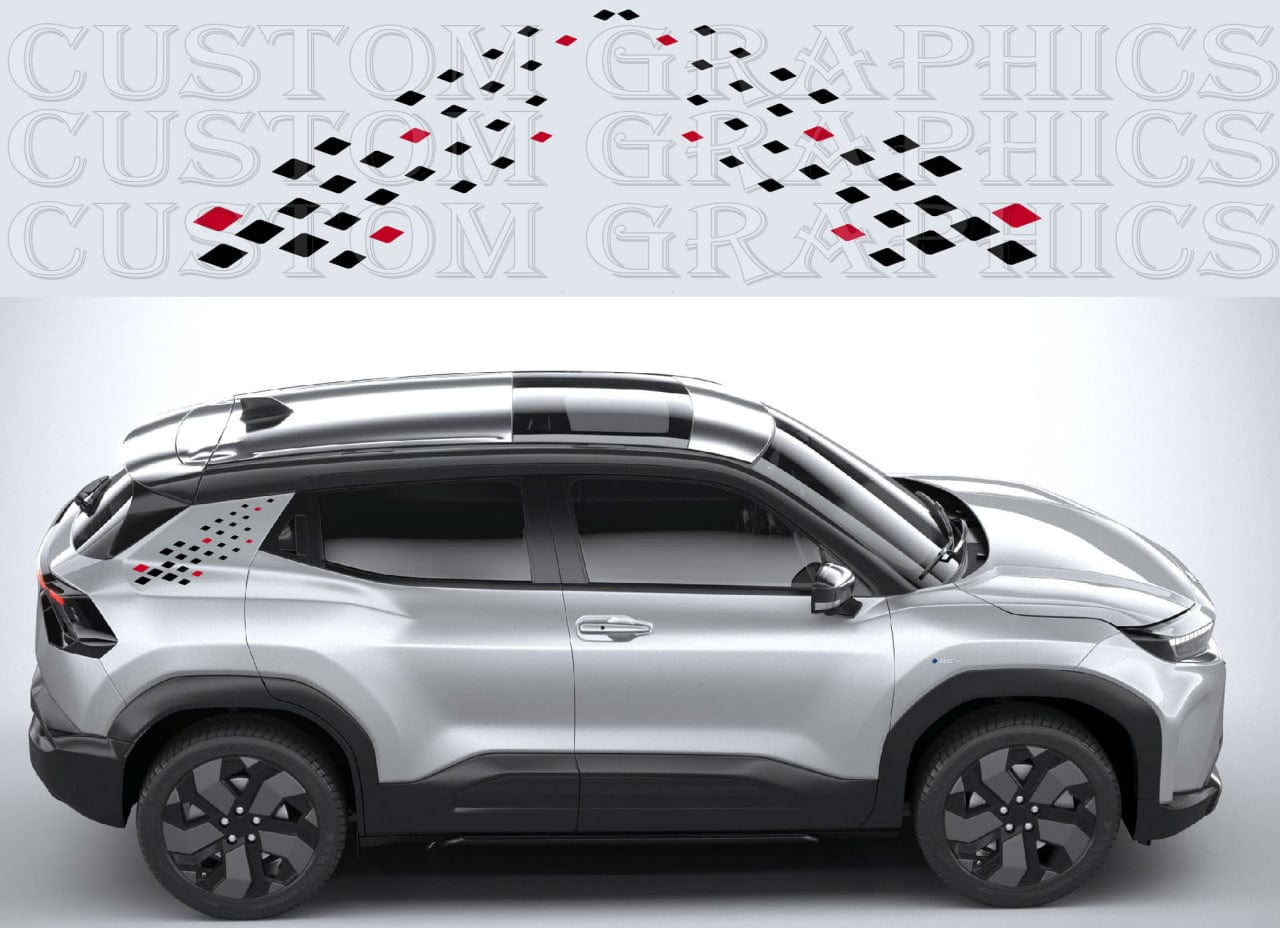 Premium Hood Stickers Compatible with Toyota Urban Cruiser figure Design