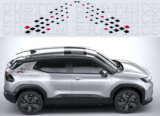 Premium Hood Stickers Compatible with Toyota Urban Cruiser figure Design