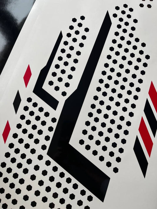 Premium Vinyl Sticker Compatible With Toyota Yaris Unique Style Design 2 doors