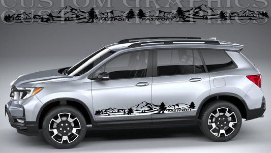 Premium Stickers Compatible With Honda Passport  Mountain Design