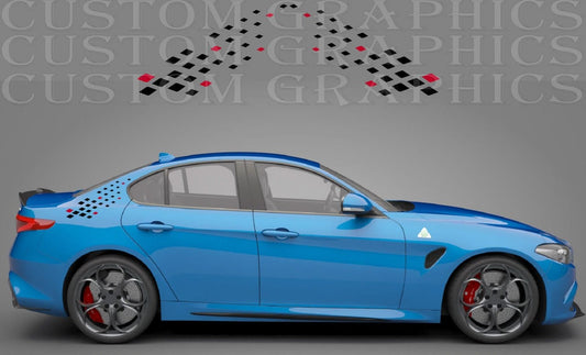 Premium Stickers Compatible with Alfa Romeo Giulia New Design