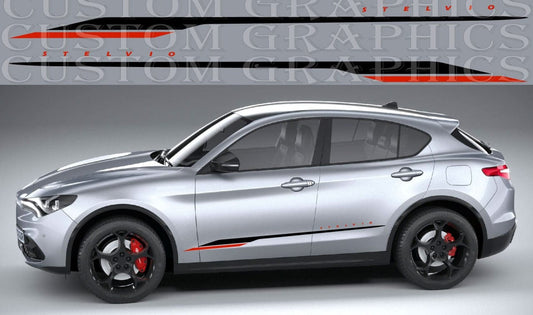 Premium Quality stickers work with Alfa Romeo Stelvio Unique Best line Design
