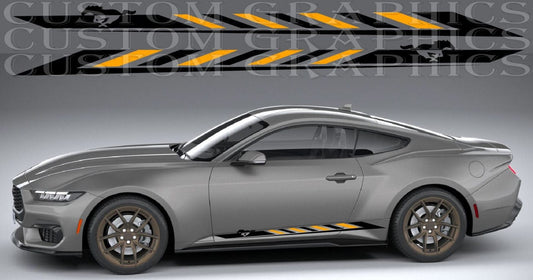 Premium Vinyl Stickers Car Stripes for Ford Mustang – New Figure line Design