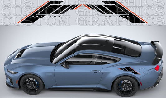 Premium Vinyl Stickers Car Stripes for Ford Mustang – Rear Style Design