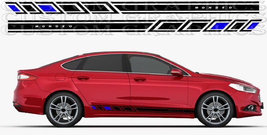 Full body stripe kit on Ford Mondeo in motion