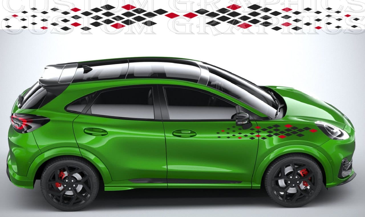 Premium Bold Sport Stripe Vinyl Ford Puma SUV