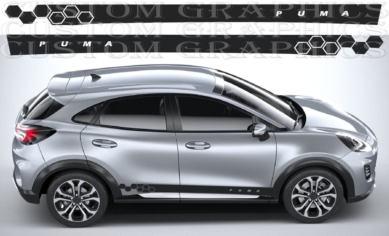 Premium Stripe Decals Package for Ford Puma Body Honey line