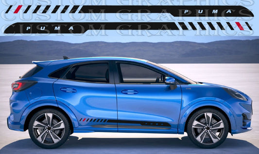 Puma New Racing Stripe – Glossy Vinyl Accents for Ford Puma
