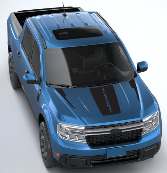 Durable outdoor vinyl decals on Ford Maverick exterior
