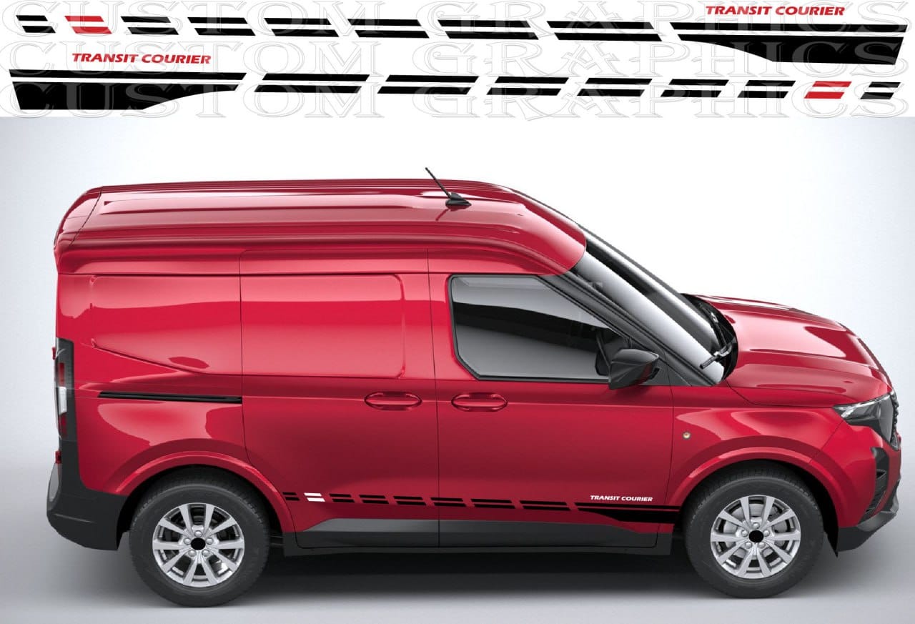 Close-up of high-quality vinyl material on Courier