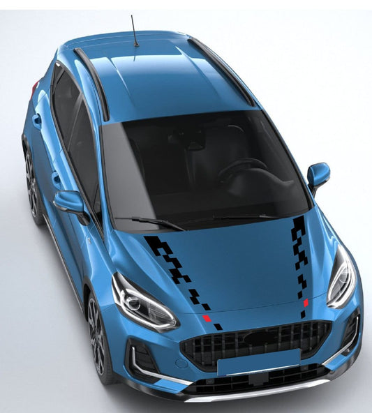 Ford Fiesta in motion showing vinyl graphics