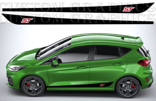 Close-up of vinyl edge on Fiesta fender