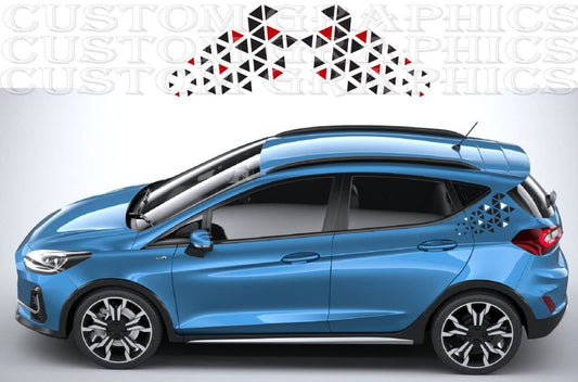 Precision-cut decals on Ford Fiesta doors