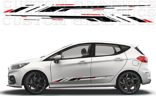 Fiesta 5-door with tuning graphics applied