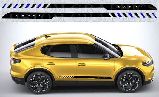 Rear End Racing Stripes for Ford Capri – Long-Lasting Vinyl