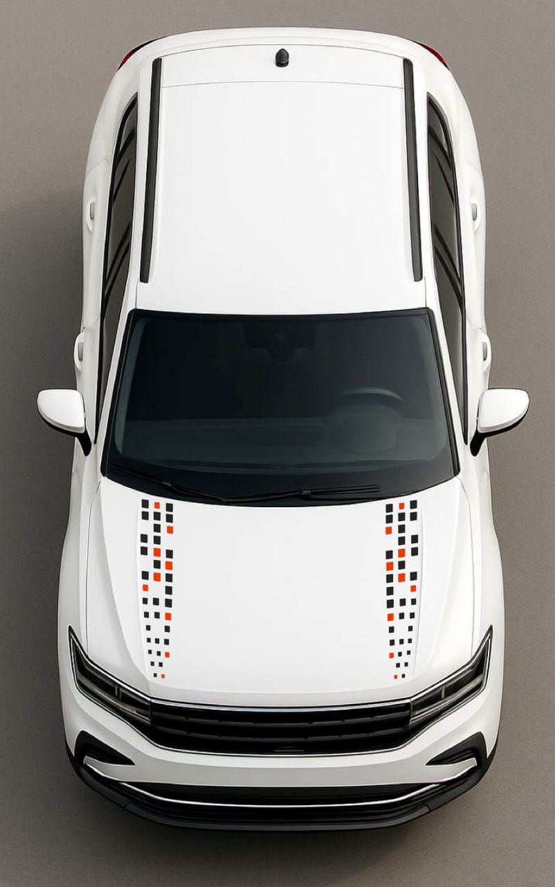 New Hood Sticker Compatible with VW Tiguan Figure Design