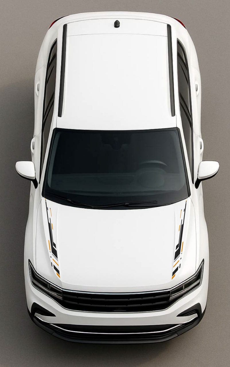New Hood Sticker Compatible with VW Tiguan Figure line Design