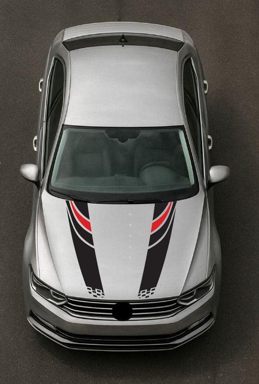Stickers Compatible With VW PASSAT Hood  Line Design