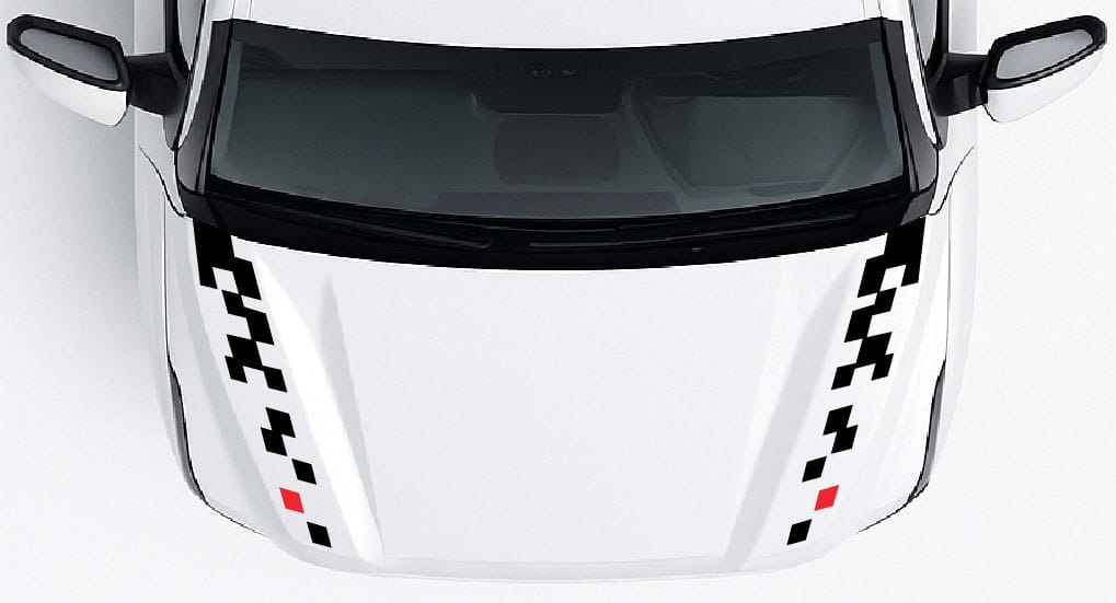 Car Hood Racing Stripes – Universal Vinyl Decal, Easy Install, Durable Toyota Tundra